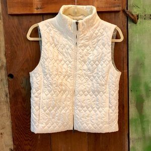 White puff vest